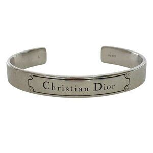 Christian Dior Logo Bracelet Bangle Accessory Jewelry Metal